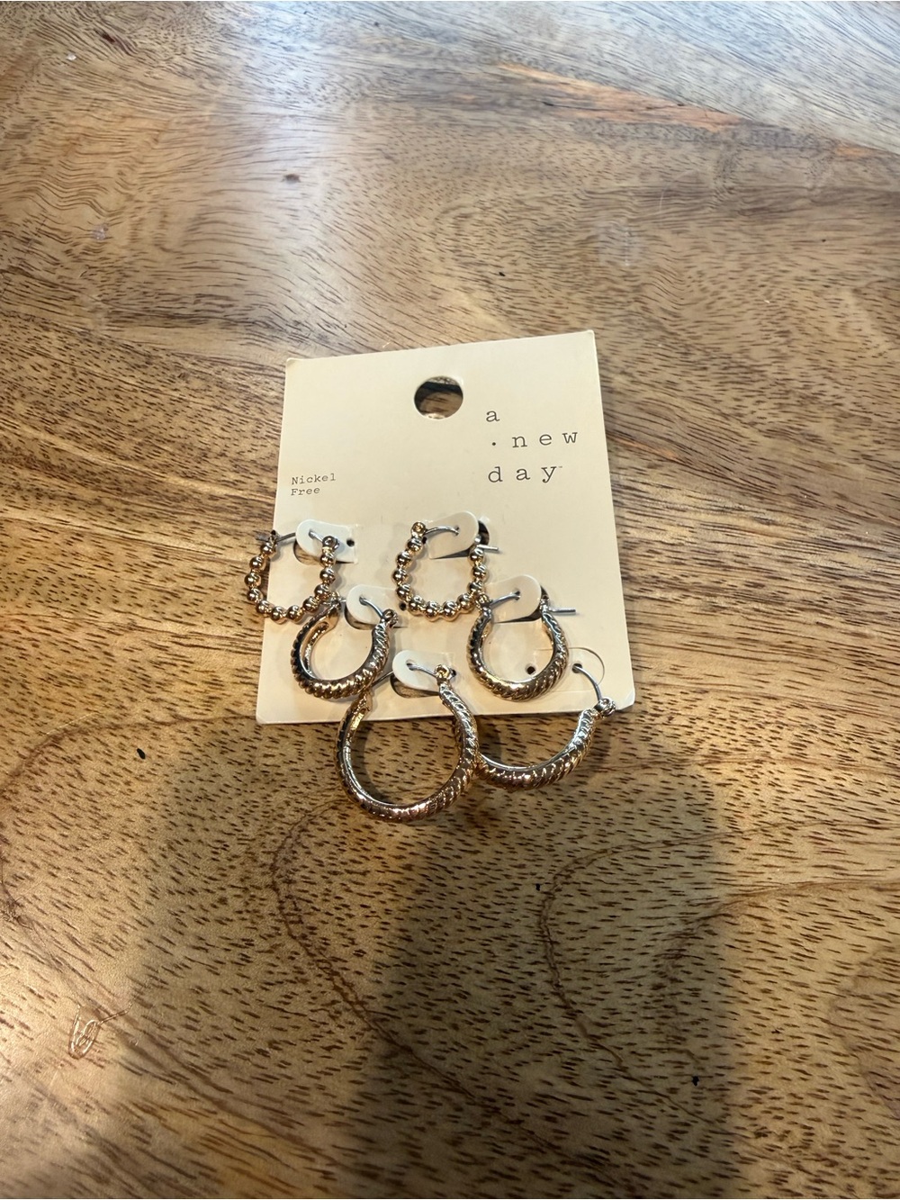 a new day Gold Hoop Earring Set - 3 Pair